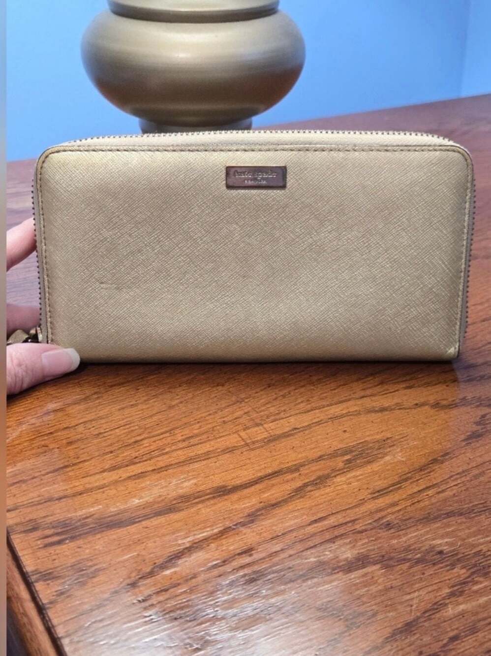 Kate Spade Newbury Lane Neda Zip Around Continental Wallet Rose Gold